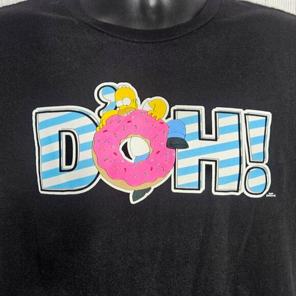 The Simpsons Black Short Sleeve T-Shirt - DOH, sz XL - Picture 2 of 4